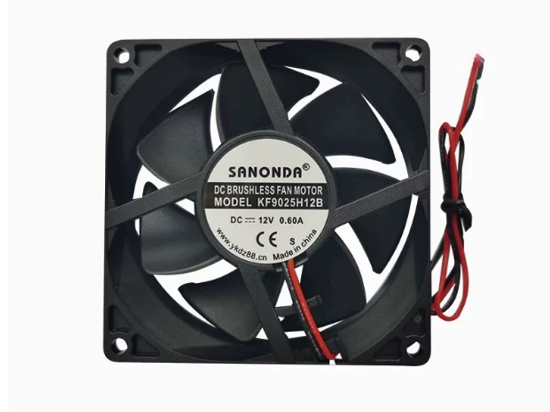 Picture of SANONDA KF9025H12B Server-Square Fan DC 12V 0.60A, 90x90x25mm, 2-Wire