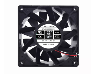 Picture of DWPH EFC-12H24D Server-Square Fan DC 24V 1.00A, 120x120x25mm, 2-Wire
