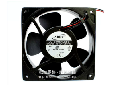 Picture of ADDA AD1248UB-F53 Server-Square Fan DC 48V 0.23A, 120x120x38mm, 2-Wire