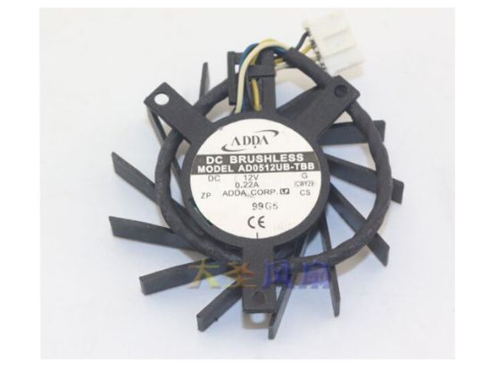 Picture of ADDA AD0512UB-TBB Server-Frameless / GPU Fan AD0512UB-TBB, Black