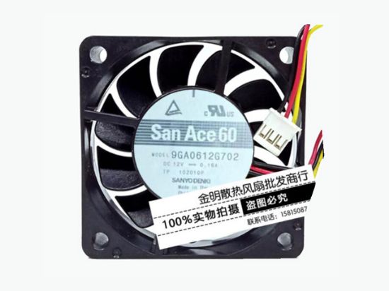 Picture of Sanyo Denki 9GA0612G702 Server-Square Fan 9GA0612G702