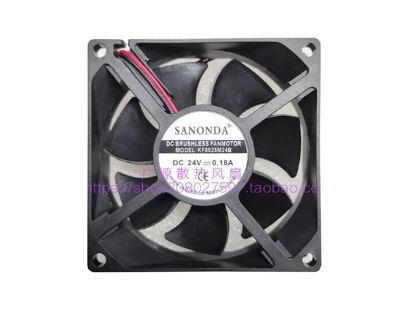 Picture of SANONDA KF8025M24B Server-Square Fan KF8025M24B