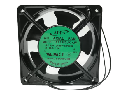 Picture of ADDA AA1282UX-AW Server - Square Fan Steel, S, sq120x120x38, 2w, AC 240V 0.11A