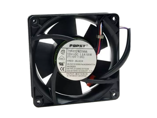 Picture of ebm-papst TYP4112N31HHA Server - Square Fan TYP4112N/31HHA, sq120x120x38, 4-wire, 12V 1.5A