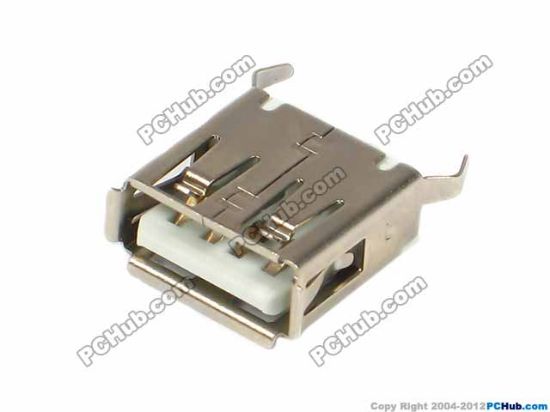 Picture of UPH Jack & Plug Jack- USB  USB Jack, 180-degree DIP, 13x13x6mm