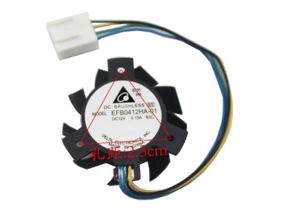 Picture of Delta Electronics EFB0412HA-01 Server-Frameless / GPU Fan EFB0412HA-01, B5C