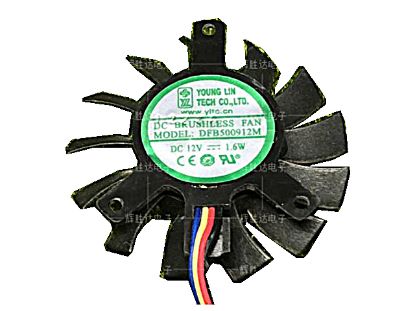 Picture of Young Lin Tech DFB500912M Server-Frameless / GPU Fan DFB500912M