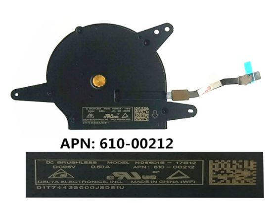 Picture of Apple MacBook Air Retina 2018 A1932 Cooling Fan ND55C15, 17B12 APN:610-00212