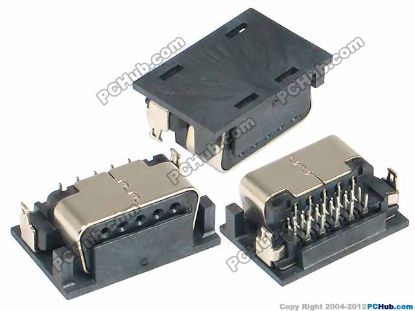 Picture of UPH Jack & Plug Jack- Video / Display VGA Jack, Shen Board, H4.0mm, 11x20.5x8mm 