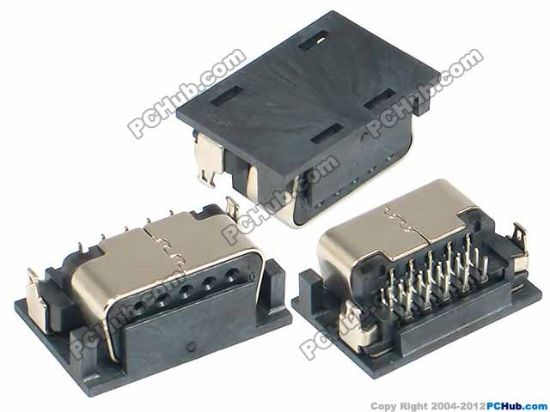 Picture of UPH Jack & Plug Jack- Video / Display VGA Jack, Shen Board, H4.0mm, 11x20.5x8mm 