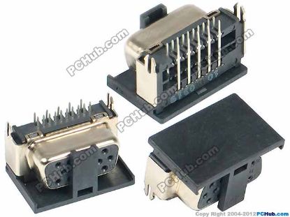 Picture of UPH Jack & Plug Jack- Video / Display VGA Jack, 11x20.5x10.5mm 