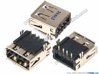 Picture of UPH Jack & Plug Jack- USB  USB Jack, Reversed, 13.8x13.2x7mm